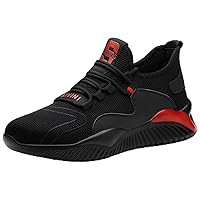 Steel Toe Shoes for Men Slip Resistant Puncture Proof Work Sneakers Anti-Static Safety Footwear Breathable Lightweight