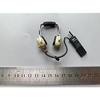 1/6 Scale BBi Helicopter Pilot Headphone Walkie-Talkie Model for 12