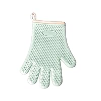 Silica Gel Gloves Kitchen Household Anti Scald Thermal Insulation Gloves High-Temperature Thickened Baking Microwave Oven Anti-Skid Gloves