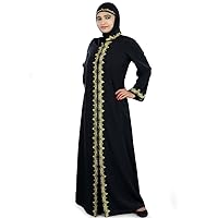 Women's Muslim Dress Ocassion & Party Wear Abaya in Black