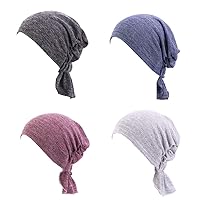 Pre Tied Head Scarves for Women Slip On Chemo Turban Hats Headwrap Caps for Cancer Hair Cover