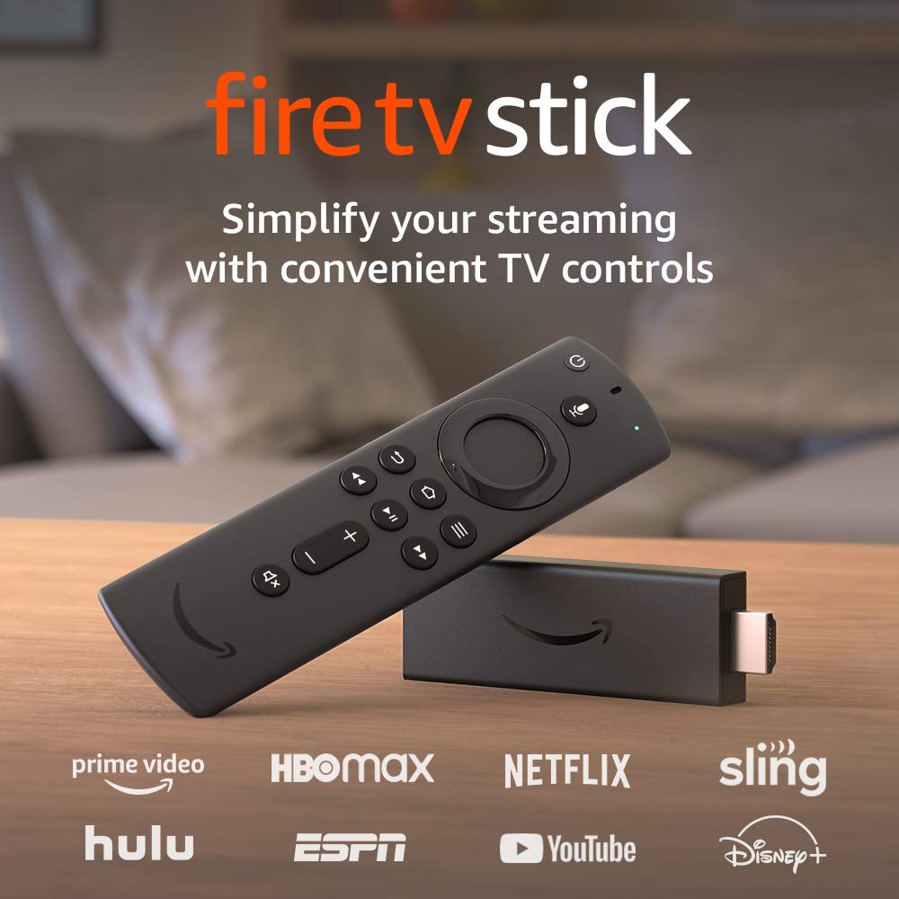 Certified Refurbished Fire TV Stick with Alexa Voice Remote (includes TV controls) | HD streaming device | 2020 release