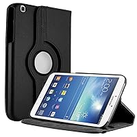 777-TAB3-BLK Multi-Angle 360 Stand Folio Casefor Samsung Galaxy Tab 3 8.0 – Black