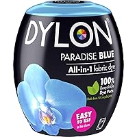 Dylon Washing Fabric Clothes Soft Furnishings Machine Dye Pod Paradise Blue 350g, 350 g (Pack of 1), 12 Ounce
