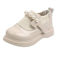 Dressy Shoes for Girls Girls Toddler Little Kid Big Kid Dress Flat Ballerina Shoe Leather Shoes Girl up Boots