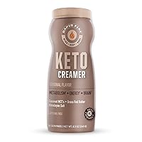 Rapidfire Caramel Macchiato Ketogenic Coffee Pods, Creamer with MCT Oil, Keto Diet, Supports Energy & Metabolism, Weight Loss, 16 Count Coffee Pods & 8.5 oz Creamer