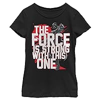 STAR WARS Girl's A New Hope Darth Vader The Force is Strong with This One T-Shirt