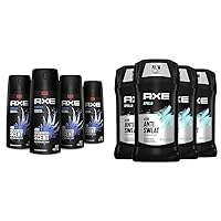 Axe Body Spray Deodorant For Long Lasting Odor Protection, Phoenix Deodorant & Apollo Antiperspirant Deodorant Stick For Men Sage & Cedarwood 48 Hr Anti Sweat Mens Deodorant