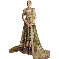 Pakistani dresses for women wedding bridal Indian salwar kameez custom stitch mehndi green maxi Pishwas sharara