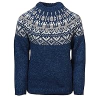 ICEWEAR Elmar Kid's Sweater Lopapeysa Design 100% Icelandic Wool Long Sleeve Crew Neck Winters Sweater