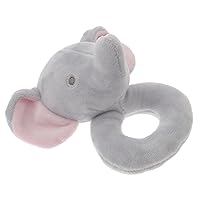 ERINGOGO Newborn Rattle Themberchaud Plush Teething Rattle Elephant Shakers Toy Stuffed Elephant Rattle Soft Ring Rattle Elephant Shaker Toy Hand Bells Grab Stick Appease