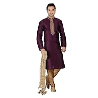 Men's Kurta Pajama Set Indian Ethnic Casual Wear Regular Wedding Festival Party Dress