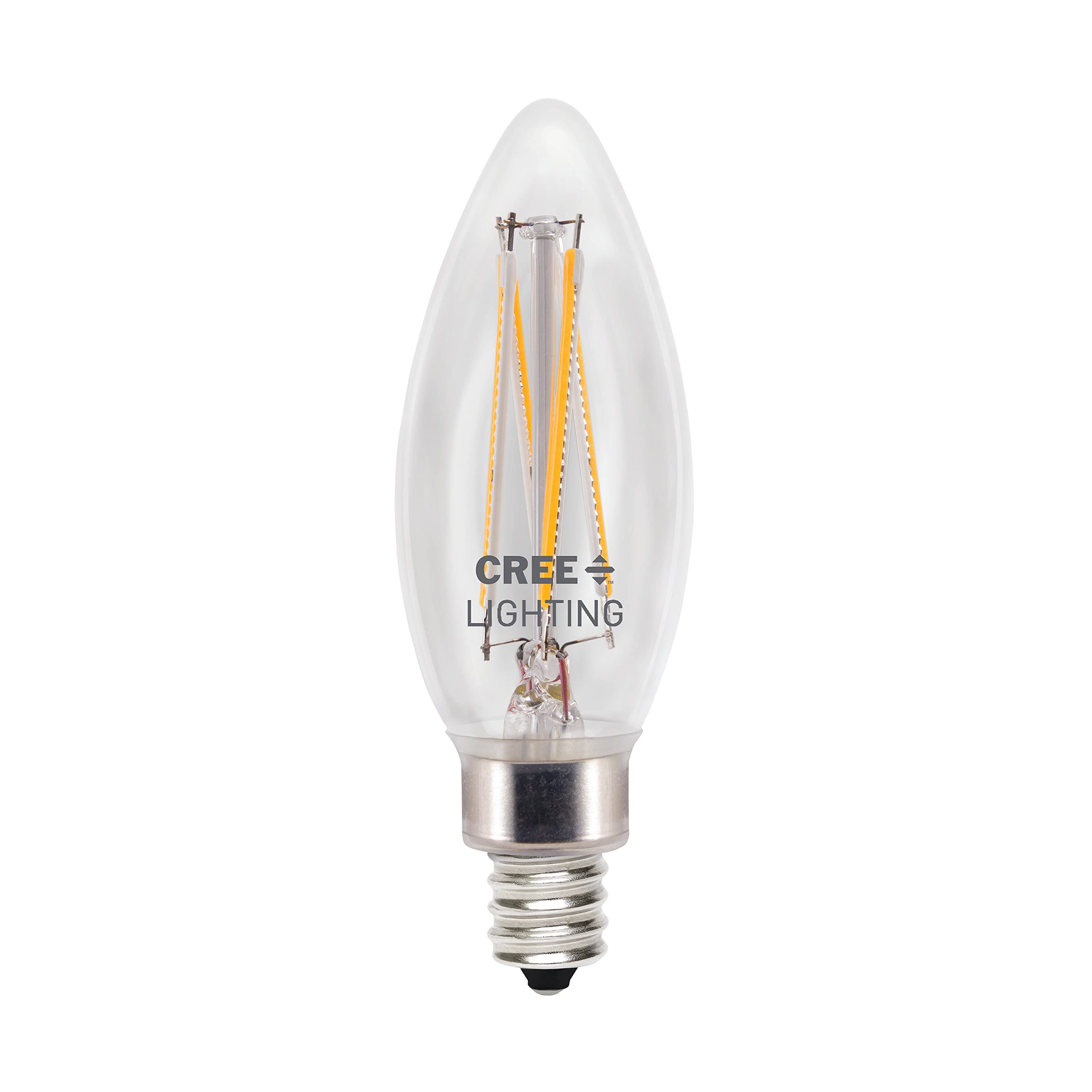 Cree Lighting Pro Series B11 Clear Glass Filament Candelabra 40 Watt Equivalent, Daylight (5000k), Dimmable