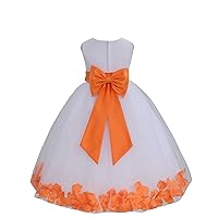 ekidsbridal Wedding Pageant Flower Petals Girl Dress with Bow Tie Sash 302a