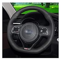 Fit for K5 2016 Sport Sportage 4 KX5 2016 DIY Hand-Stitched Leather Car Steering Wheel Cover
