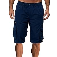 Summer Shorts for Men Cargo Shorts Military Multi Pocket Elastic Waist Loose Short Casual Hiking Tactical Shorts