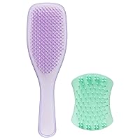Tangle Teezer | The Detangle & Massage Hairbrush Bundle | For Fine, Fragile or Color-Treated | The Ultimate Detangler Fine & Fragile and The Scalp Exfoliator & Massager