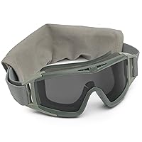 Revision Desert Locust Military Goggles Basic Solar Kit – Smoke Lens, Foliage Green Frame, One Size – Anti Fog Eye Protection Ballistic Goggles – Made In USA