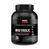 GNC AMP Wheybolic | Targeted Muscle Building and Workout Support Formula | Pure Whey Protein Powder Isolate with BCAA | Gluten Free | 25 Servings | Fruity Crisps