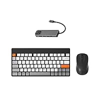 Wireless Keyboard and Mouse Set for Steam Deck, Mytrix 2.4GHz USB Compact Keyboard Mouse Set for Linux, Windows, Mac, iOS Smart Device (Renewed)