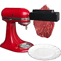 【PLUS】Meat Tenderizer for All KitchenAid and Cuisinart Household Stand Mixers- Mixers Accesssories Attachment with Stainless Steel Gears, Black【Improved Extended New Version】