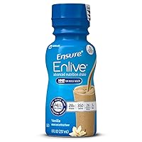 Enlive Advanced Nutrition Shake with 20g of protein, Meal Replacement Shakes, Vanilla, 8 fl oz, 16 Count