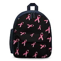 Pink Satin Ribbon Travel Backpacks Funny Shoulder Bag Light Weight Multi-Pocket Daypack