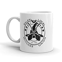 Crazy Dog T-Shirts Salem Local Witches Union Coffee Mug Funny Halloween Ceramic Cup-11oz