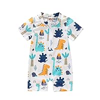 MA&BABY Baby Boy Swimsuit One Piece Short Sleeve Zipper Swimwear Toddler Bathing Suit Rash Guard Swimwear Beachwear Sunsuit