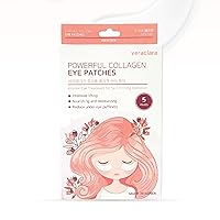 Powerful Collagen Eye Patches - 5 Pairs - Puffy Eyes and Dark Circles Treatments | Reduce Wrinkles Undereye, Revitalize and Refresh Your Skin(1Pack)