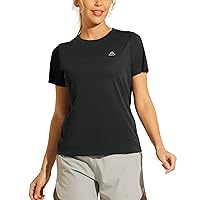 Haimont Women's Athletic Short Sleeve Running T-Shirts, Lightweight Dry Fit Crew Neck T-Shirts, Moisture Wicking Tees Shirts