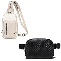 Eslcorri Belt Bag for Women Men, Versatile Fanny Pack Trendy Crossbody Mini Waist Pouch with Adjustable Wide Strap Everywhere Hip Bum Bag for Travel Workout Running Hiking Travel Essentials
