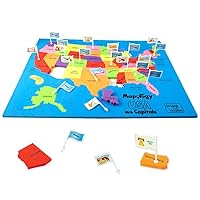 Imagimake Mapology USA with Capitals | Learning States and Capitals | US Geography Toys for ages 5-7 | Jigsaw Puzzles for Kids ages 8-10 Years | Educational Toys for ages 8-13 | Gifts for Girls & Boys