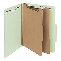 100% Recycled Pressboard Classification File Folder, 3 Dividers, 3