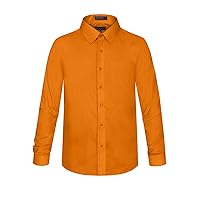 NE PEOPLE Boys' & Junior Long Sleeve Solid Button-Down Dress Shirt (XS-XL)