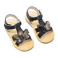 Sandals For Baby Girls Kids Girls Strappy Sandal Open Toe Summer PU Leather Sandal Slip On Princess Flat Sandals