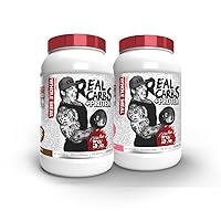 5% Nutrition Real Carbs + Protein (2 Pack Bundle) | Clean Mass Gainer Protein Powder | Real Food Carbohydrate Fuel for Pre Workout/Post-Workout Recovery Meal (Chocolate + Birthday Cake)
