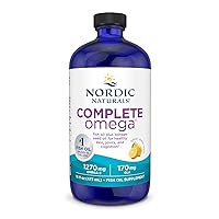 Nordic Naturals Complete Omega, Lemon Flavor - 16 oz - 1270 mg Omega-3 - EPA & DHA with Added GLA - Healthy Skin & Joints, Cognition, Positive Mood - Non-GMO - 96 Servings