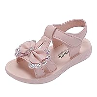 Girl Wedge Sandals Toddler Lightweight Casual Beach Shoes Children Summer Soft Anti-slip Hook and Loop Sandals Shoes