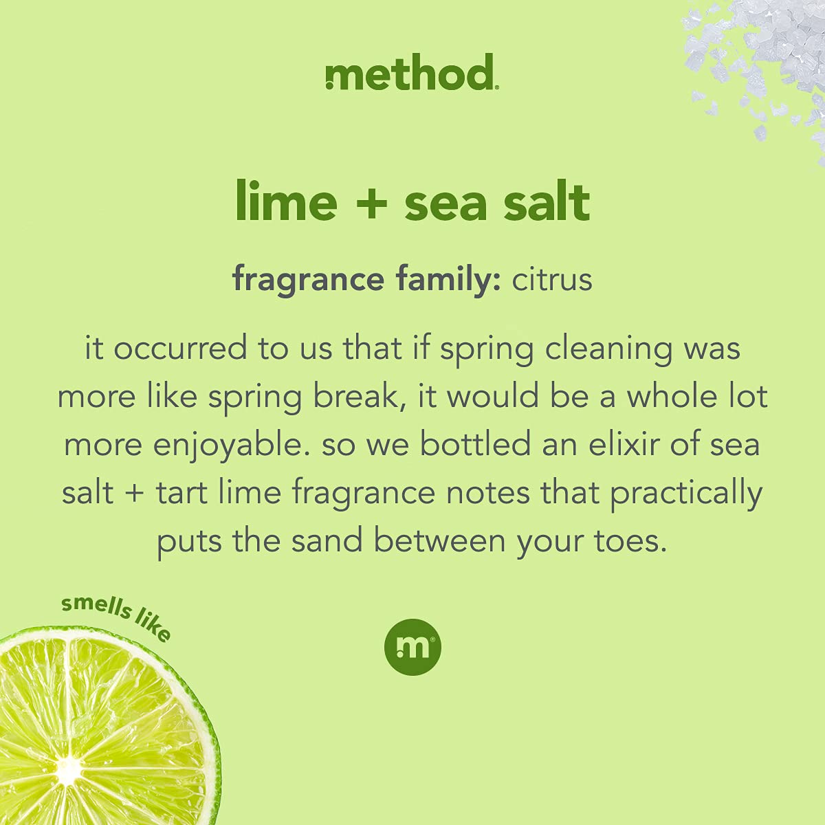 Method Dish Soap, Lime + Sea Salt, Biodegradable Formula, Tough on Grease, 18 Fl Oz (Pack of 1)
