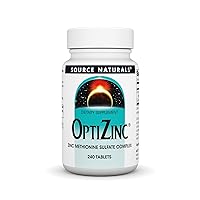 Source Naturals OptiZinc Zinc Methionine Sulfate Complex & Dietary Supplement - 240 Tablets