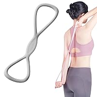 Figure 8 Resistance Silicone Tension Band with Handles for Women/Men, Fitness Band for Arm/Back/Chest/Shoulder/Legs/Yoga Stretching Exercise, Suitable for Home/Gym Workout