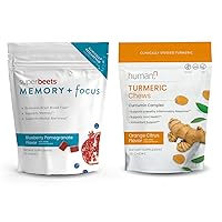 humanN SuperBeets Memory + Focus Chews & Turmeric Chews