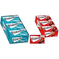 Trident Wintergreen and Cinnamon Sugar Free Gum Bundles (12 Packs with 14 Pieces Each, 336 Total Pieces)