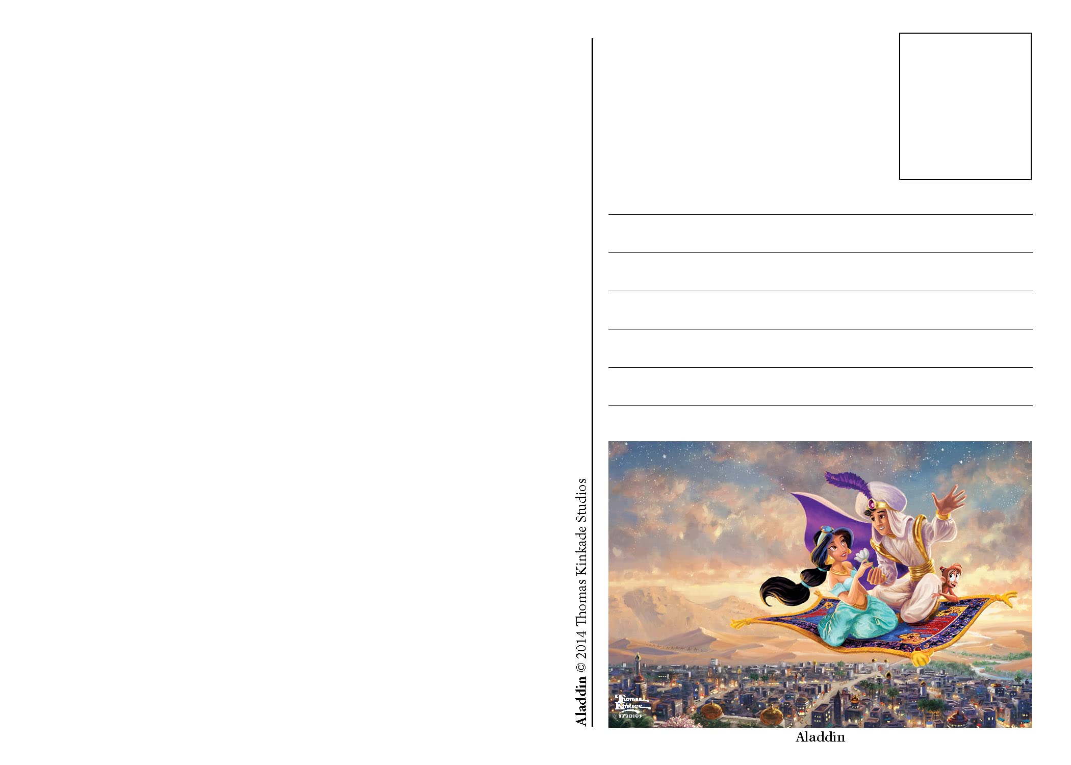 Disney Dreams Collection Thomas Kinkade Studios Disney Princess Color Your Own Postcards
