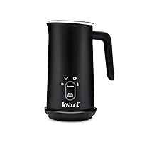 Milk Frother, 4-in-1 Electric Milk Steamer, 10oz/295ml Automatic Hot and Cold Foam Maker and Milk Warmer for Latte, Cappuccinos, Macchiato, From the Makers of Instant 500W, Black