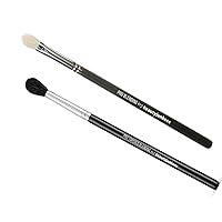 Eyeshadow Blending Makeup Brushes Set – 2pc Beauty Junkees Professional Eye Shadow Blender Make Up Brush, Tapered Dome Bristles for a Beautifully Blended Crease, Buffing Harsh Lines; Premium Quality