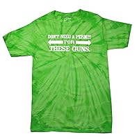 Don't Need A Permit for These s Weightlifting Gym Muscle Jacked Funny Short Sleeve T-Shirt-Limetiedye-Medi