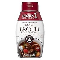 Kitchen Accomplice Reduced Sodium Beef Broth Concentrate, 12 Ounce (Pack of 1)