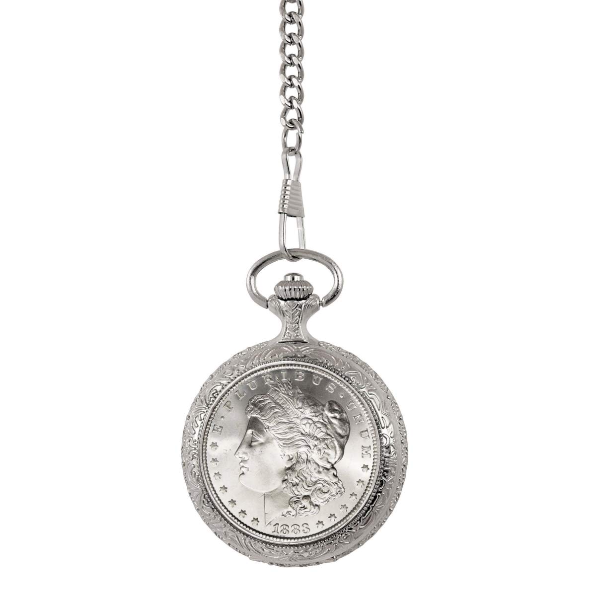 Brilliant Uncirculated 1800's Carson City (CC) Mint Morgan Silver Dollar Pocket Watch